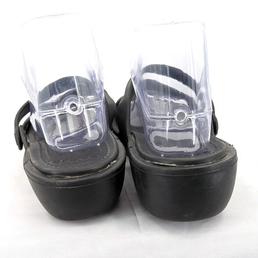 Crocs Comfort Sandals Black Strappy Lightweight Slip On Casual 8‎